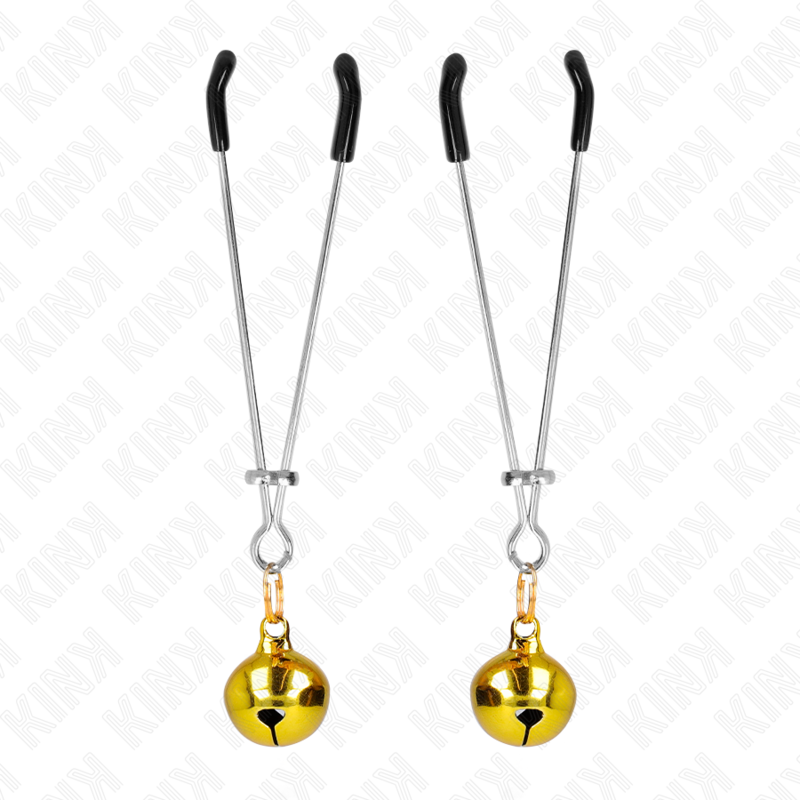 KINK - PINZAS PARA PEZONES DE CAMPANA FINAS DORADAS DE 7 CM