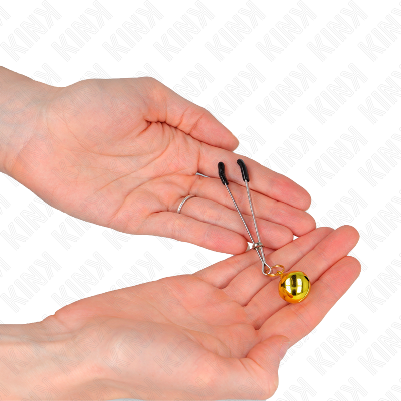KINK - PINZAS PARA PEZONES DE CAMPANA FINAS DORADAS DE 7 CM