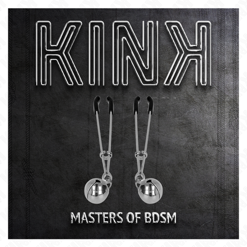 KINK - PINZAS PARA PEZONES DE CAMPANA FINAS PLATEADAS 7 CM
