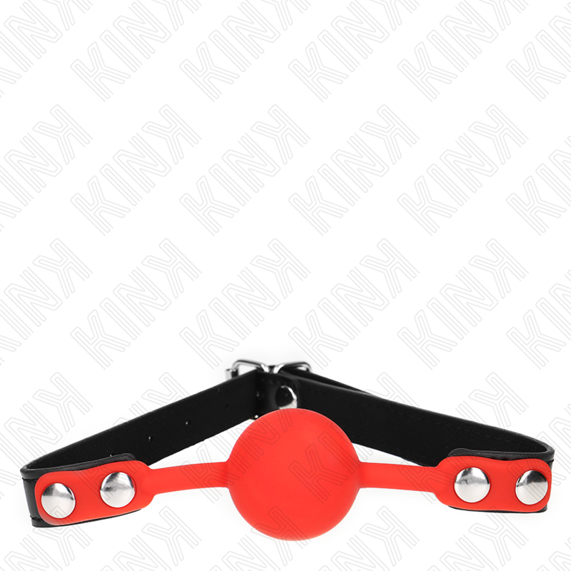 KINK - BÂILLON À BOULE EN SILICONE ROUGE 4 CM 60 x 2 CM