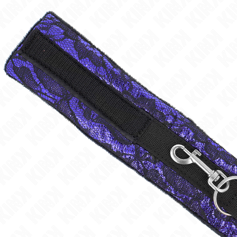 KINK - COLLAR CORTO DE ENCAJE DE TERCIOPELO CON CINTURÓN 105 CM CON RIBETE DE NYLON 44 X 5,5 CM