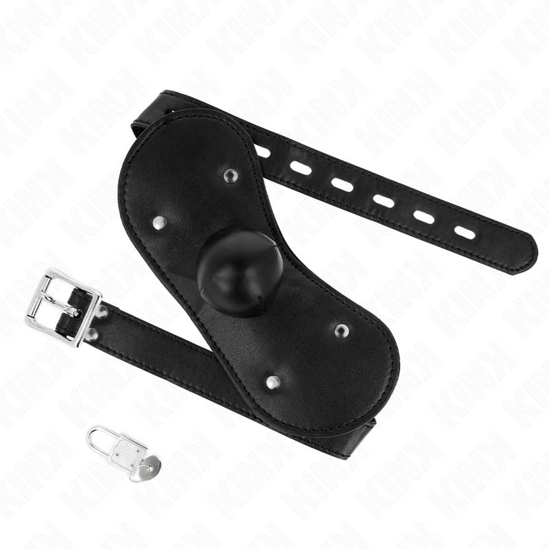 KINK - MASQUE BOULE BÂILLON AVEC VERROUILLAGE RÉGLABLE 42-60 CM