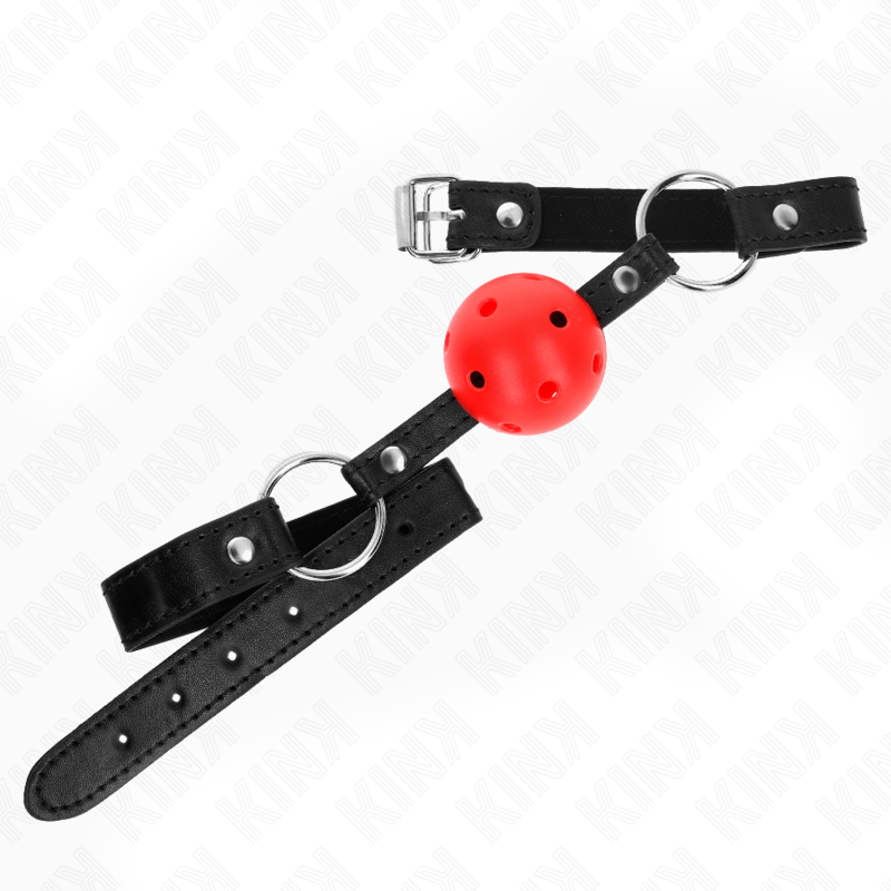 KINK - BOULE ROUGE DURE CREUSE 4,5 CM BÂILLON MODÈLE 1 63,5 X 2 CM