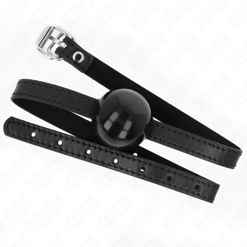 KINK - BÂILLON À BOULE SOLIDE NOIRE SIMPLE 4 CM 65 x 1,5 CM