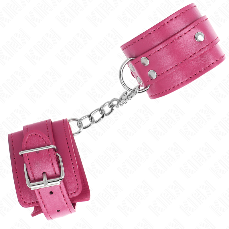 KINK - 3 ANILLOS DE MUÑECA AJUSTABLES CON ANILLA EN D ROSA 17.5-25 CM X 6 CM