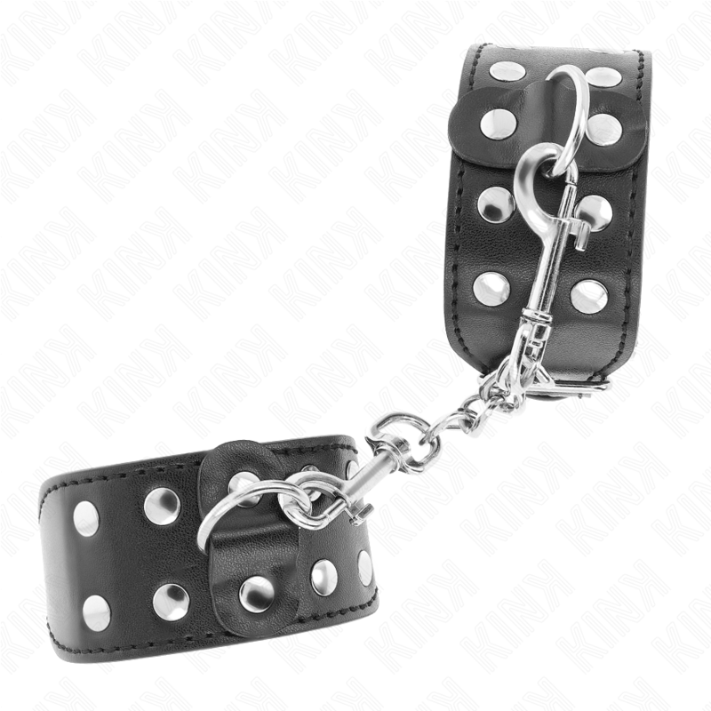 KINK - BRACELETS AVEC DOUBLE RANGÉE DE CLOUS RÉGLABLES NOIRS