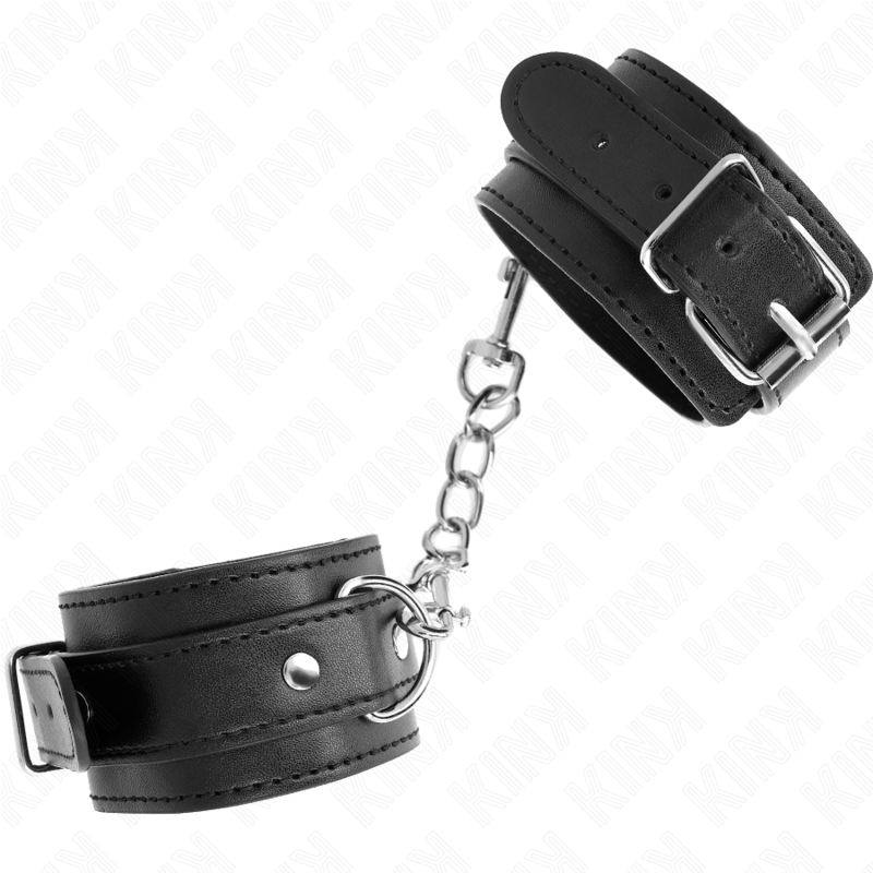 KINK - ATTACHES DE POIGNET FINES NOIRES RÉGLABLES 21-33 CM