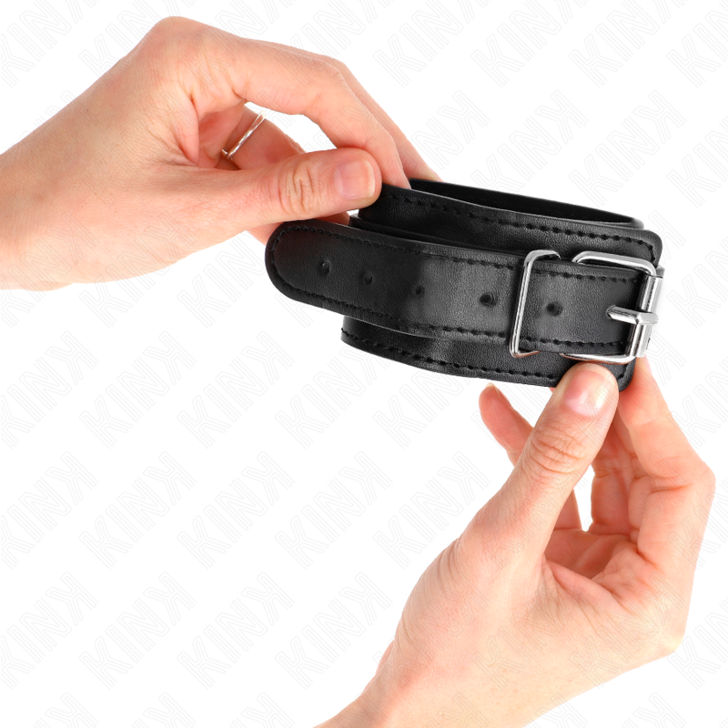 KINK - ATTACHES DE POIGNET FINES NOIRES RÉGLABLES 21-33 CM