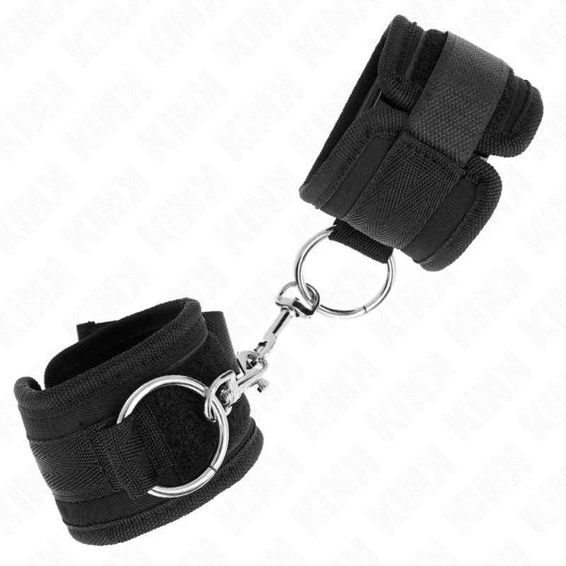 KINK - RESTRICCIONES DE MUÑECA NEGRAS AJUSTABLES 18-35 CM X 6 CM