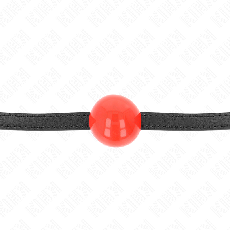 KINK - BÂILLON À BOULE SOLIDE ROUGE 4 CM 65 x 1,5 CM