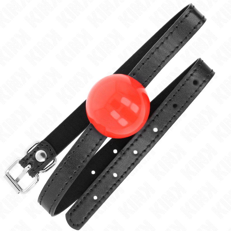 KINK - BÂILLON À BOULE SOLIDE ROUGE 4 CM 65 x 1,5 CM