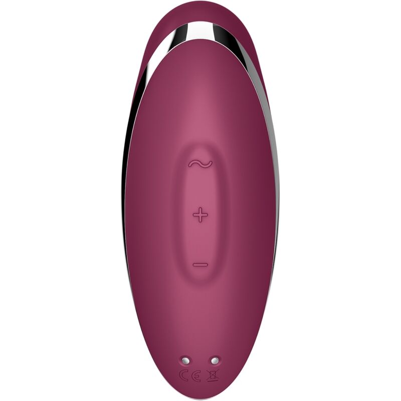 SATISFYER - TAP & CLIMAX 2 VIBRATOR & STIMULATOR RED
