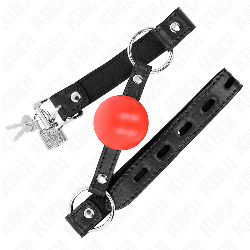 KINK - MORDAZA DE PELOTA TPE ROJA DE 4 CM 60 x 2 CM