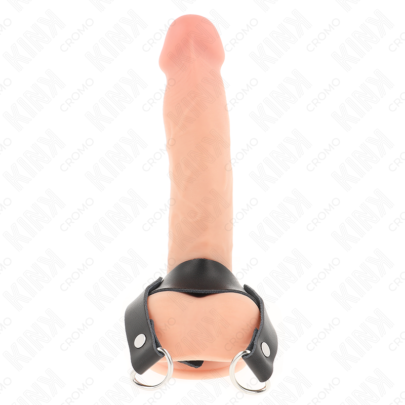KINK - ANILLO PARA EL PENE CON ANILLOS EN FORMA DE "D" 18,5 X 3,3 CM