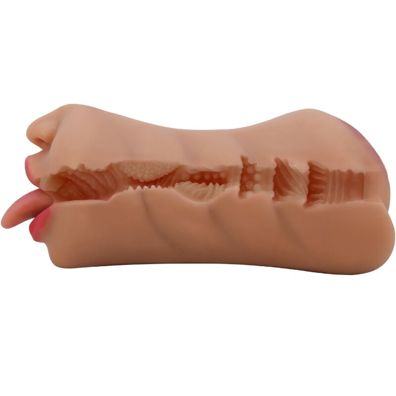 CRAZY BULL - SARAH DOBLE MASTURBADOR BOCA Y VAGINA CARNE