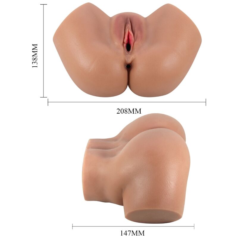CRAZY BULL - HAILEY VIBRATOR BUTT WITH REALISTIC VAGINA AND ANUS MULATTO CONTROL REMOTO