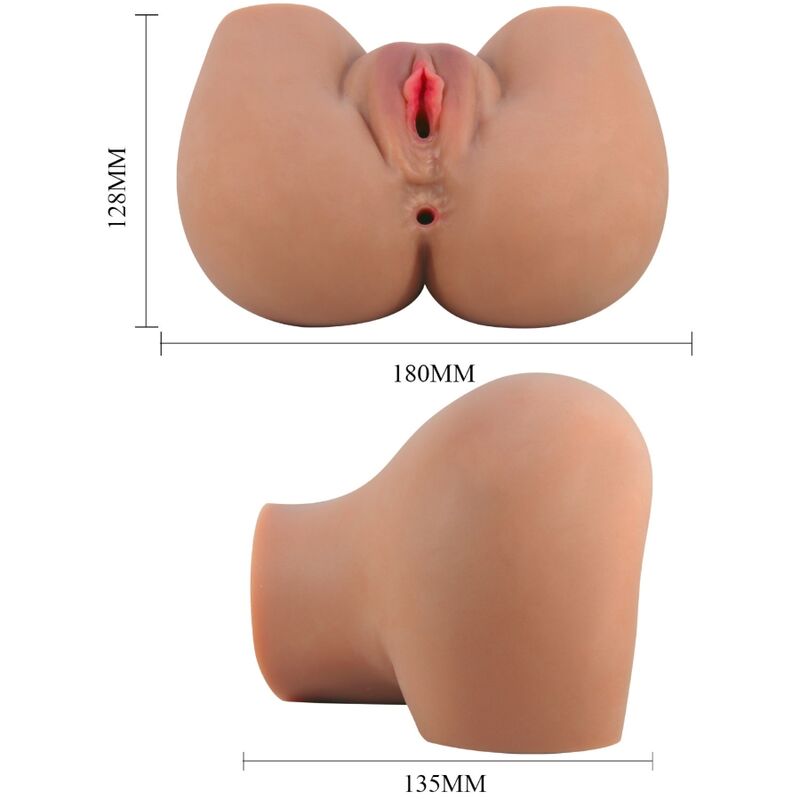 CRAZY BULL - MILA VIBRATOR BUTT WITH REALISTIC VAGINA AND ANUS FLESH CONTROL REMOTO