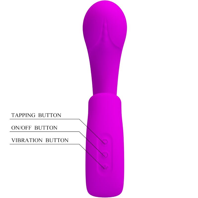 PRETTY LOVE - SIBEL VIBRATEUR POINT G + STIMULATEUR DE CLITORIS 10 VIBRATIONS VIOLET