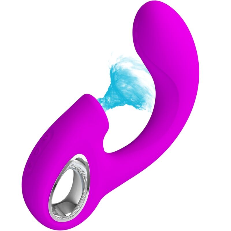 PRETTY LOVE - SIBEL VIBRATEUR POINT G + STIMULATEUR DE CLITORIS 10 VIBRATIONS VIOLET