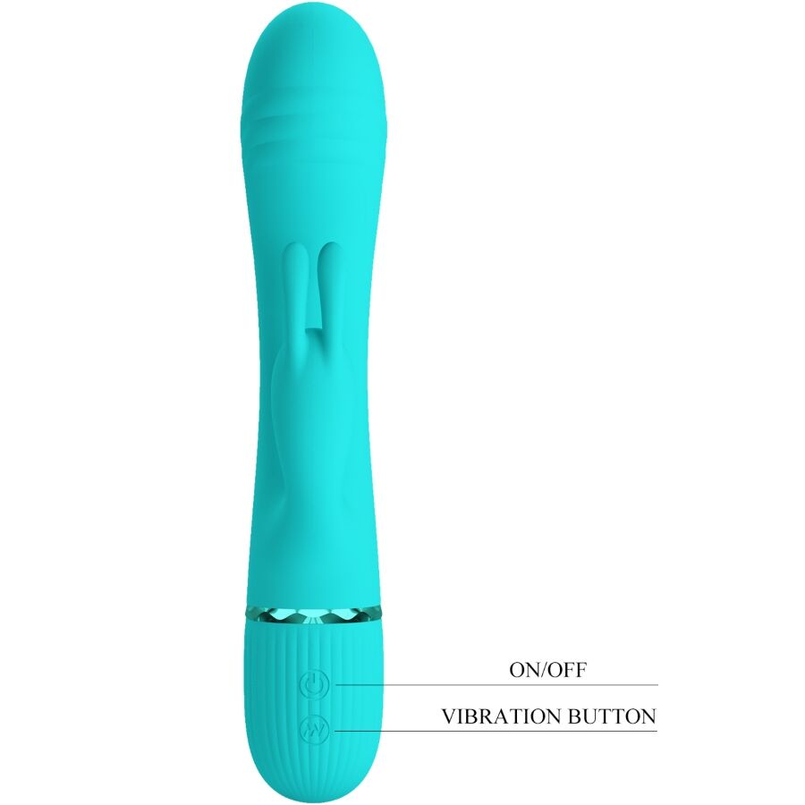 PRETTY LOVE - Vibromasseur SCOCCO RABBIT TURQUOISE