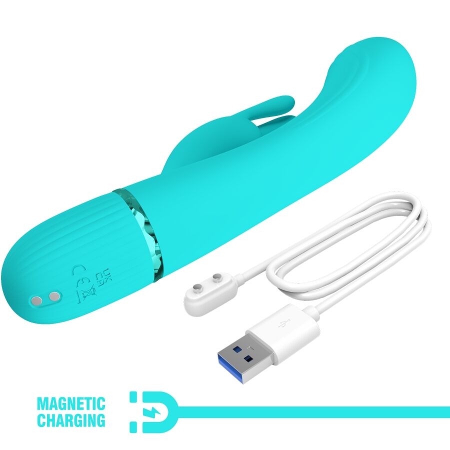 PRETTY LOVE - Vibromasseur SCOCCO RABBIT TURQUOISE