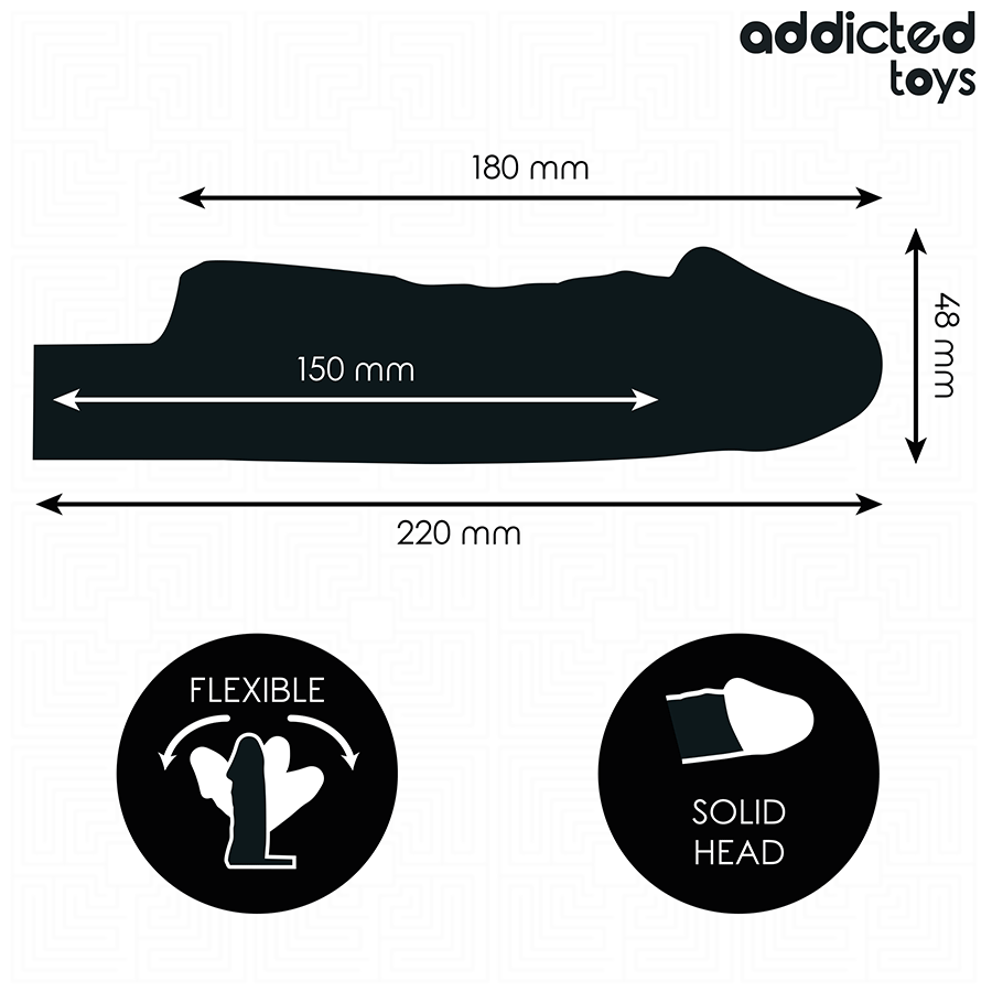 ADDICTED TOYS - TRANSPARENT PENIS EXTENSON 27 CM