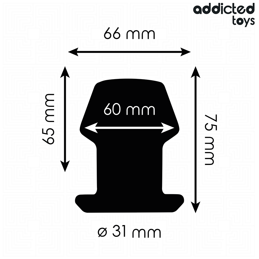 ADDICTED TOYS - EXTREME HOLLOW ANAL PLUG SILICONE SIZE S 7.5 CM