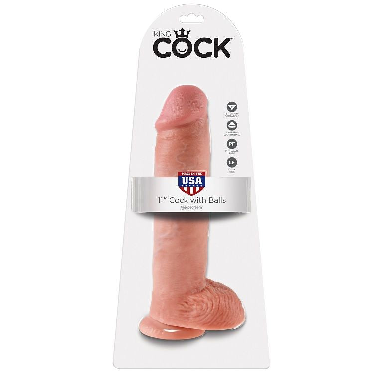 KING COCK - 11 GODES CHAIR AVEC COUILLES 28 CM