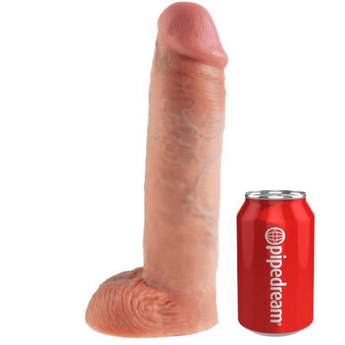 KING COCK - SYSTÈME DE BRETELLES À SANGLE CREUX DE 28 CM CHAIR