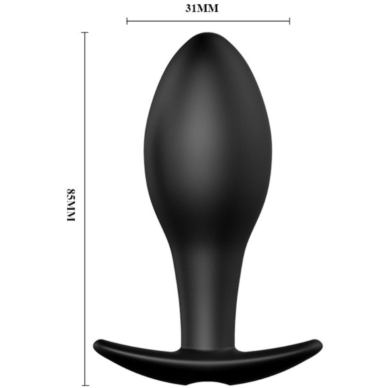 PRETTY LOVE - PLUG ANAL ANCRE EN SILICONE 12 MODES DE VIBRATIONS NOIR
