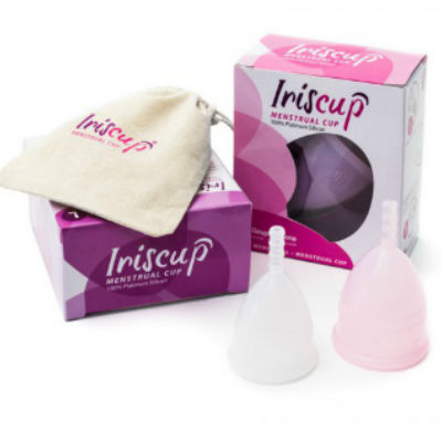 IRISCUP - PETITE TASSE ROSE MOIS A + SACHET STÉRILISATEUR GRATUIT