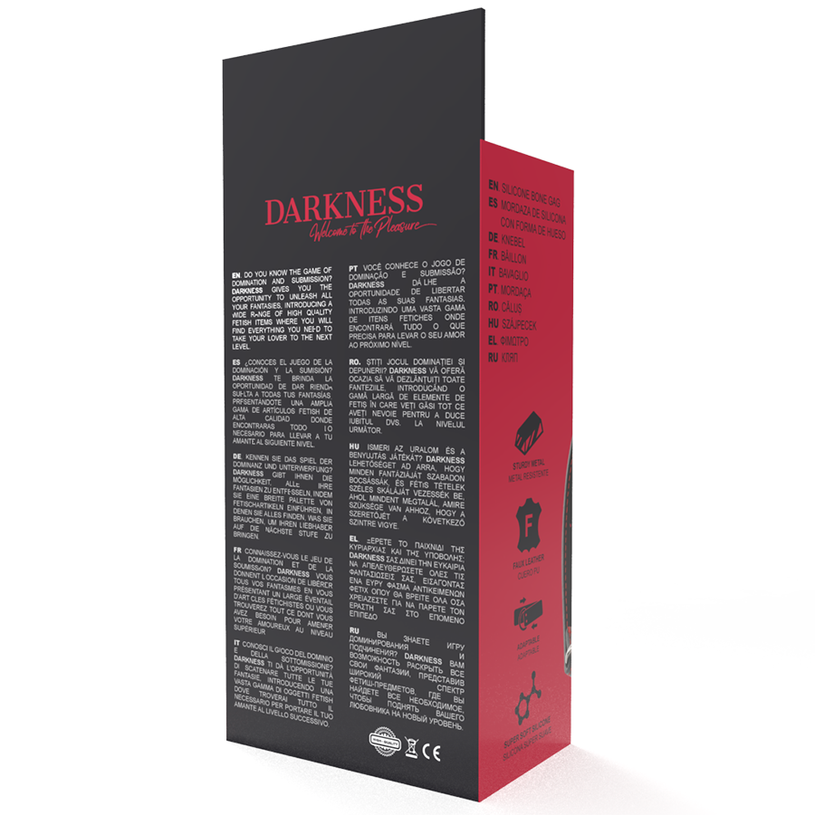 OBSCURITÉ - BÂILLON EN SILICONE OS NOIRS