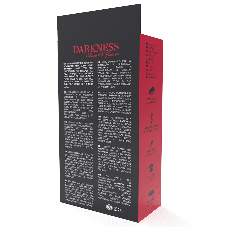 DARKNESS - ESPOSAS DE TOBILLO AJUSTABLES DE CUERO NEGRO