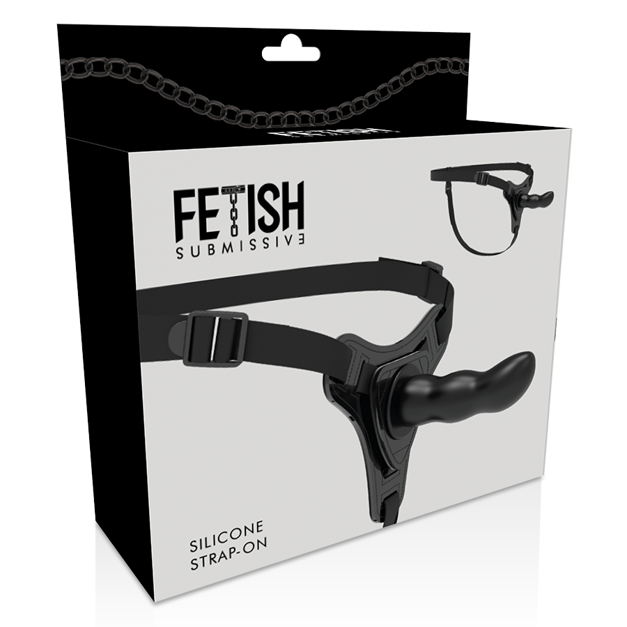 HARNAIS FÉTICHISME SOUMIS - SILICONE NOIR POINT G 16 CM
