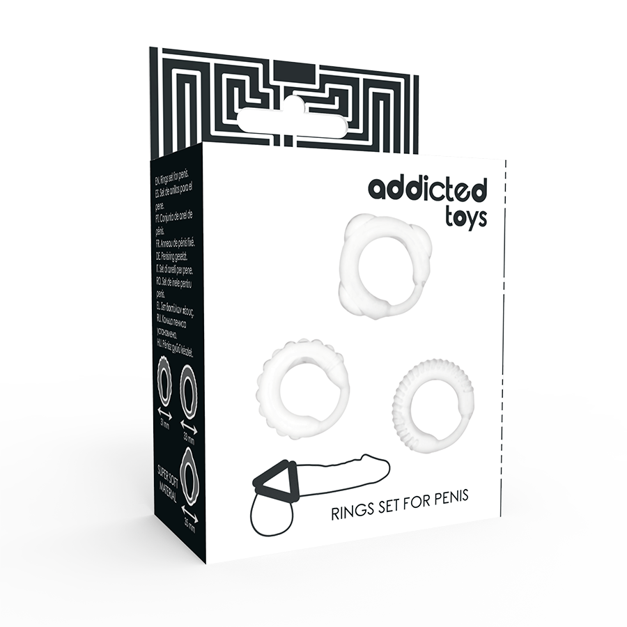 JUGUETES ADICTO - JUEGO DE ANILLOS EN C TRANSPARENTES
