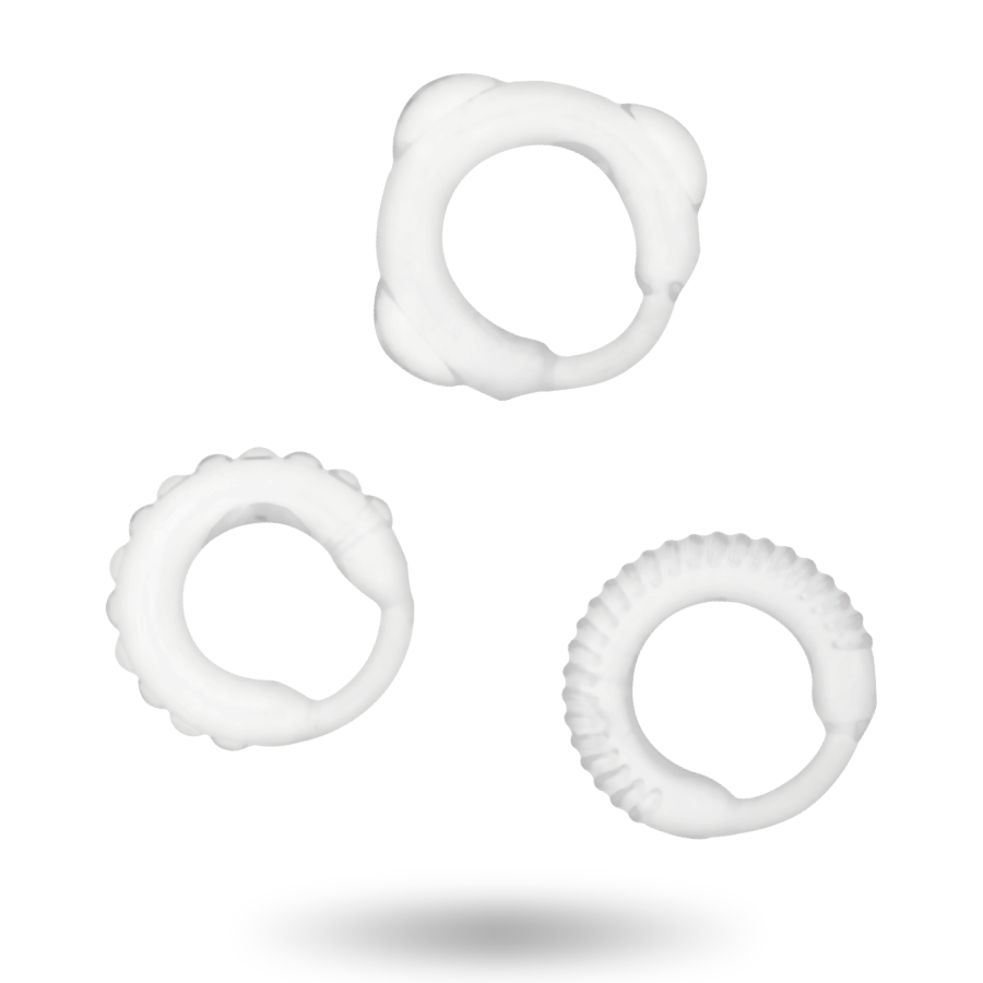 JUGUETES ADICTO - JUEGO DE ANILLOS EN C TRANSPARENTES