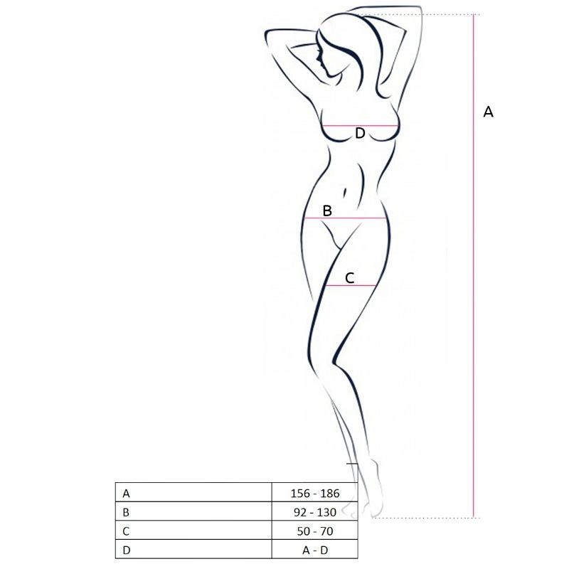 PASSION - BODYSTOCKING FEMME BS050 ROUGE TAILLE UNIQUE