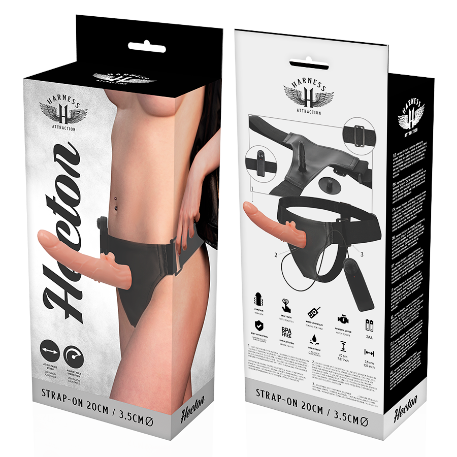 HARNAIS ATTRACTION - RNES VIBRATEUR HECTOR 20 CM -O- 3,5 CM
