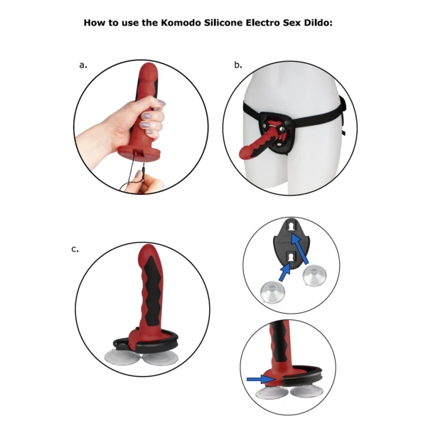 ELECTRASTIM - GODE KOMODO EN SILICONE FUSION