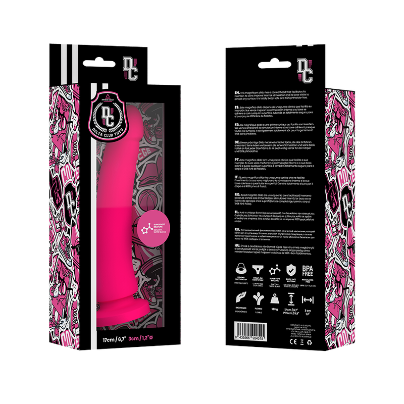 DELTA CLUB - TOYS GODE ROSE SILICONE MÉDICAL 17 CM -O- 3 CM