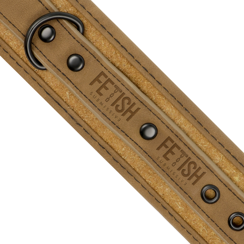 FETISH SUBMISSIVE ORIGEN - ESPOSAS DE TOBILLO DE CUERO VEGANO CON FORRO DE NEOPRENO