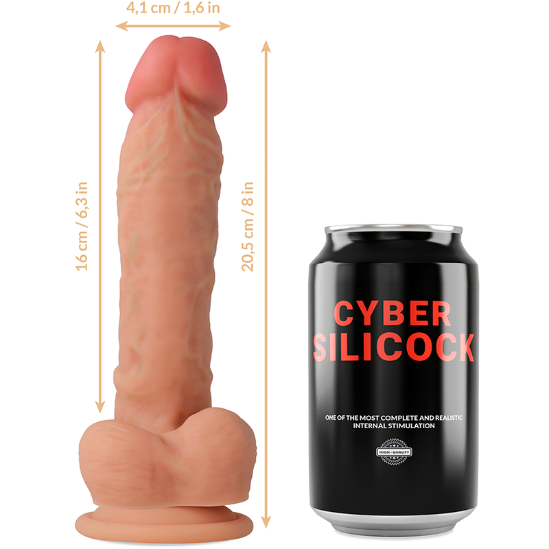 CYBER SILICOCK - STRAP-ON MAGNUS SILICONA LÍQUIDA CON 3 ANILLOS GRATIS 20,5 CM -O- 4,1 CM