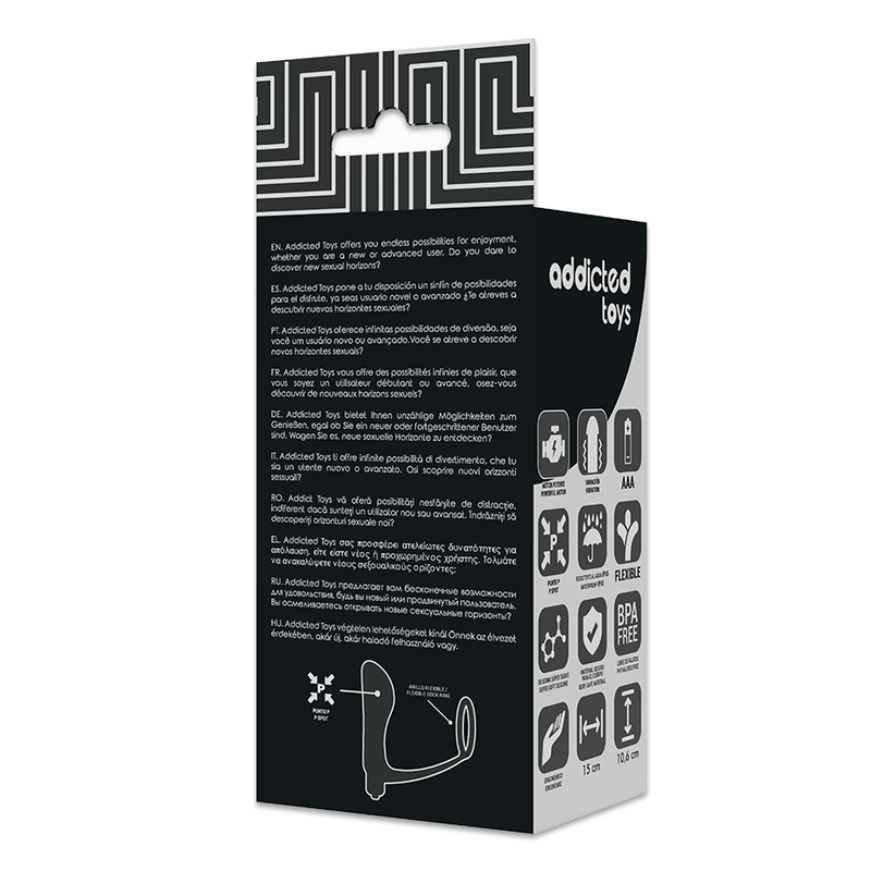 ADDICTED TOYS - PLUG ANAL VIBRATORIO CON ANILLO PARA EL PENE