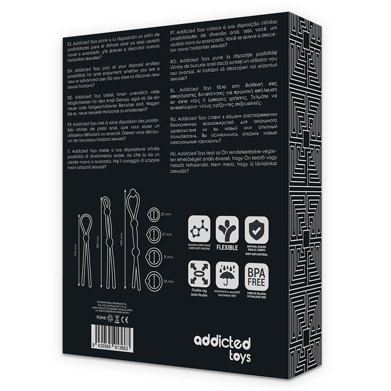 ADDICTED TOYS - ENSEMBLE D'ANNEAU PÉNITENSILES EN SILICONE FLEXIBLE 7 PIÈCES