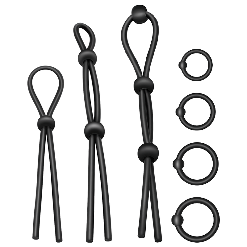 ADDICTED TOYS - ENSEMBLE D'ANNEAU PÉNITENSILES EN SILICONE FLEXIBLE 7 PIÈCES